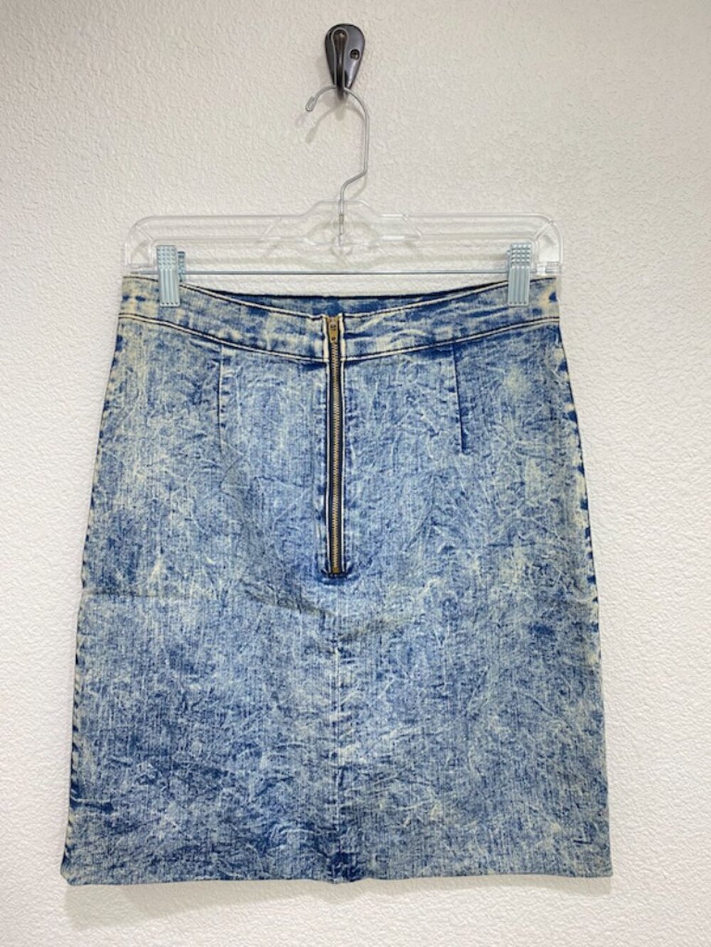 Encore Jeans Skirt Pencil Acid Wash Blue Size L - Picture 4 of 8